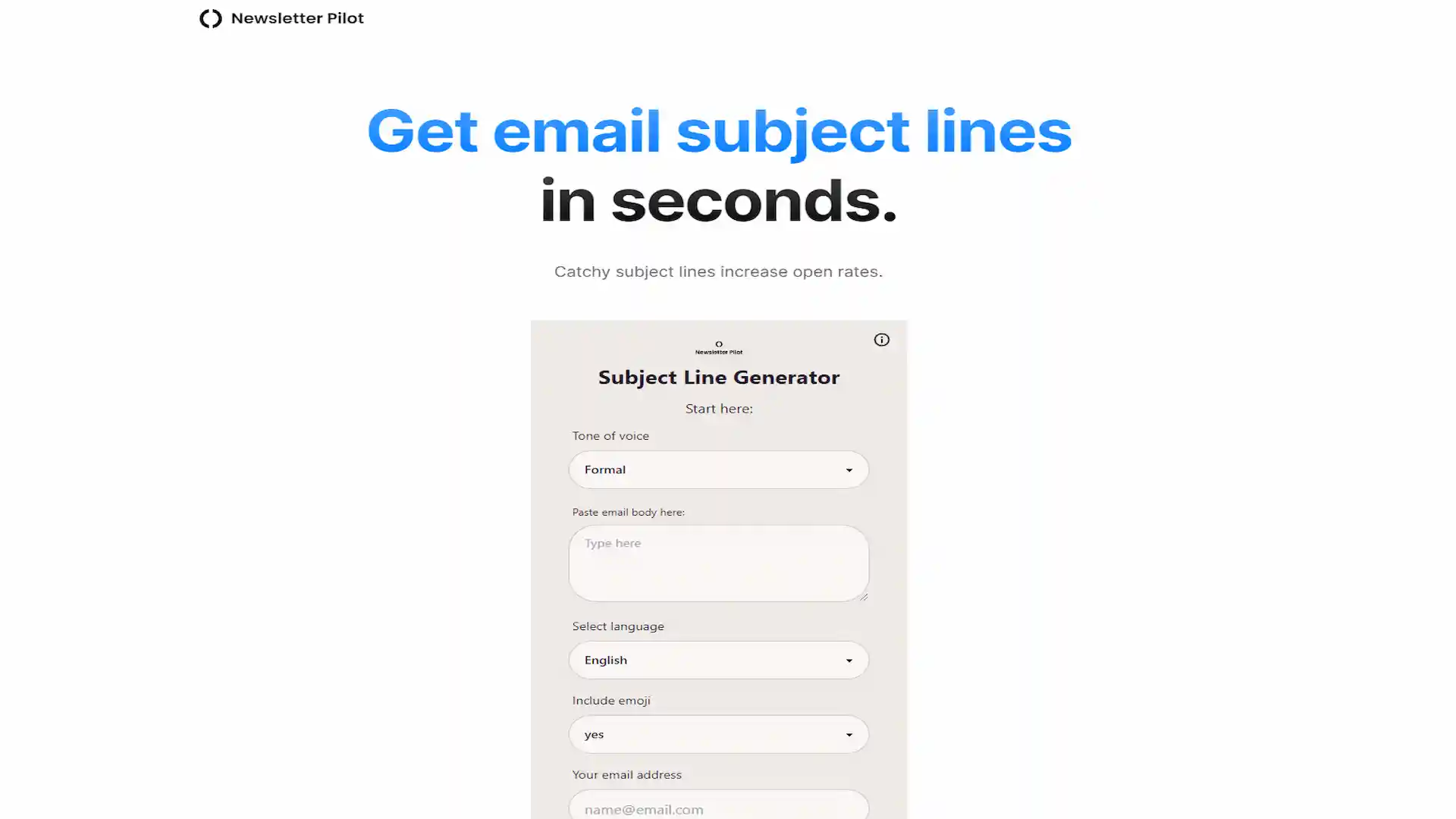 Email-Subject-Line-Generator