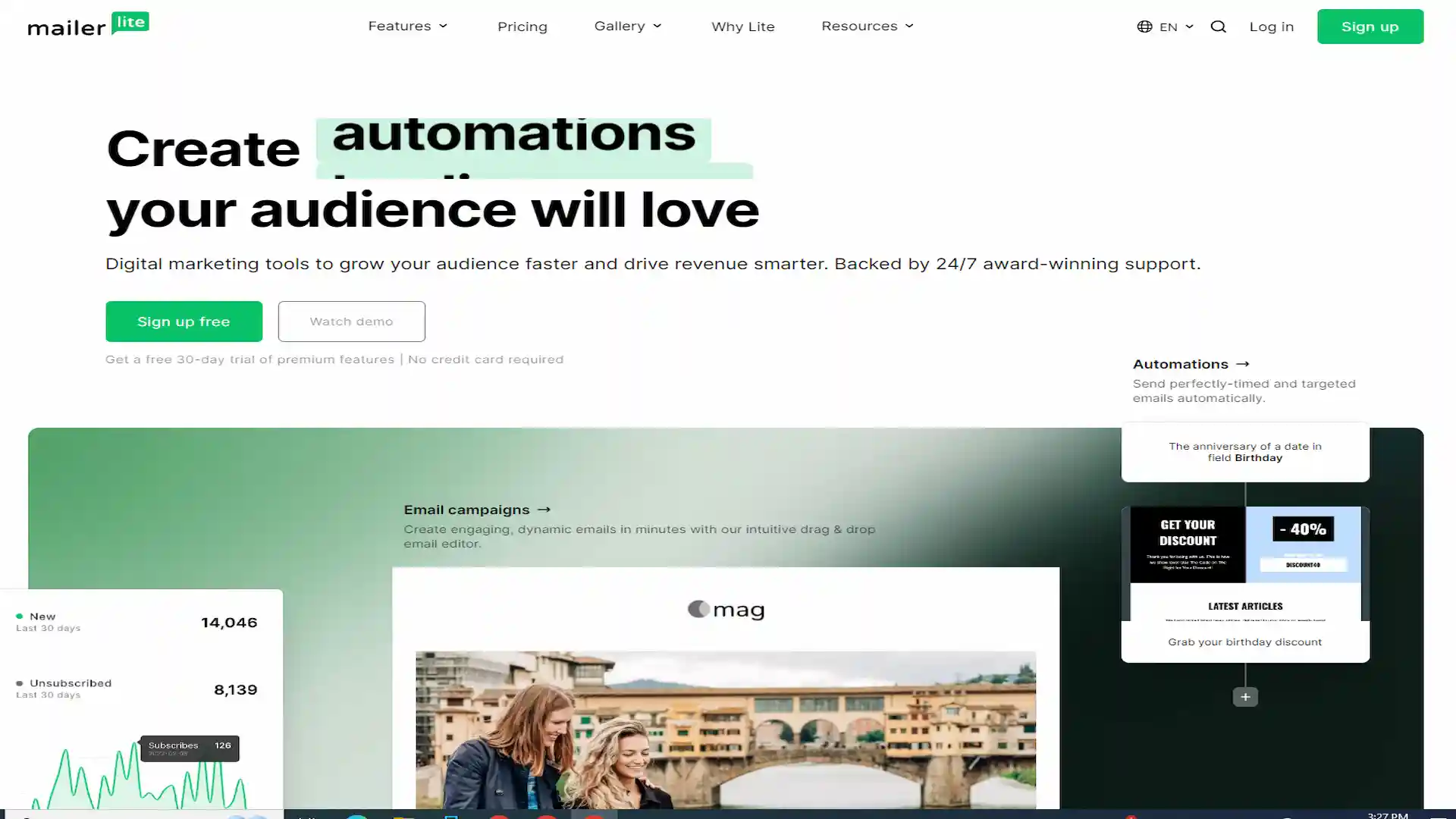 MailerLite AI Drag & Drop Editor